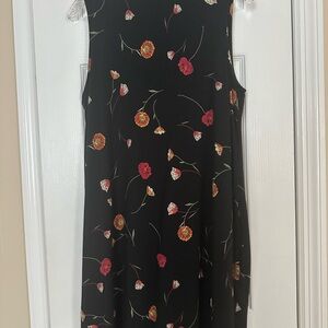 J. Jill Black  Dress with Vibrant Floral Design